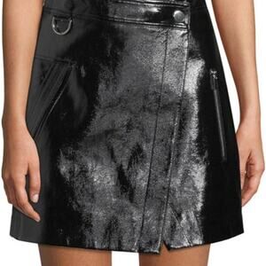DEREK LAM 10 CROSBY Skirt Size 2 Patent Leather Mini $795 Party Date Night Moto